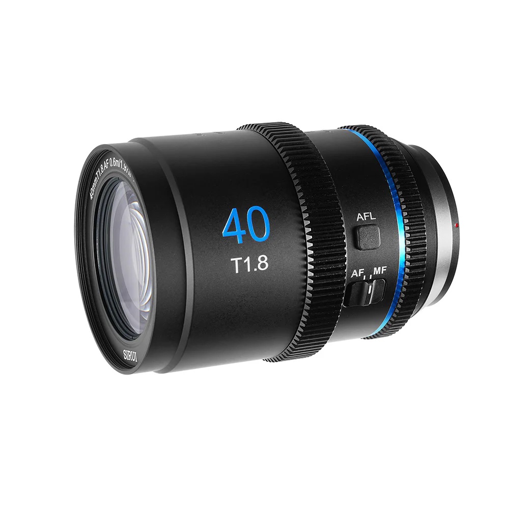 Sirui 40AF133X-EB 40mm T1.8 1.33X S35 AF Anamorphic Lens (E mount, Blue Flare)