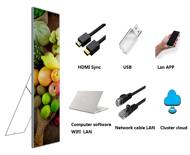 6X LED Wall Elemente 60cm x 202cm (Total 1920x1080 Pixel)