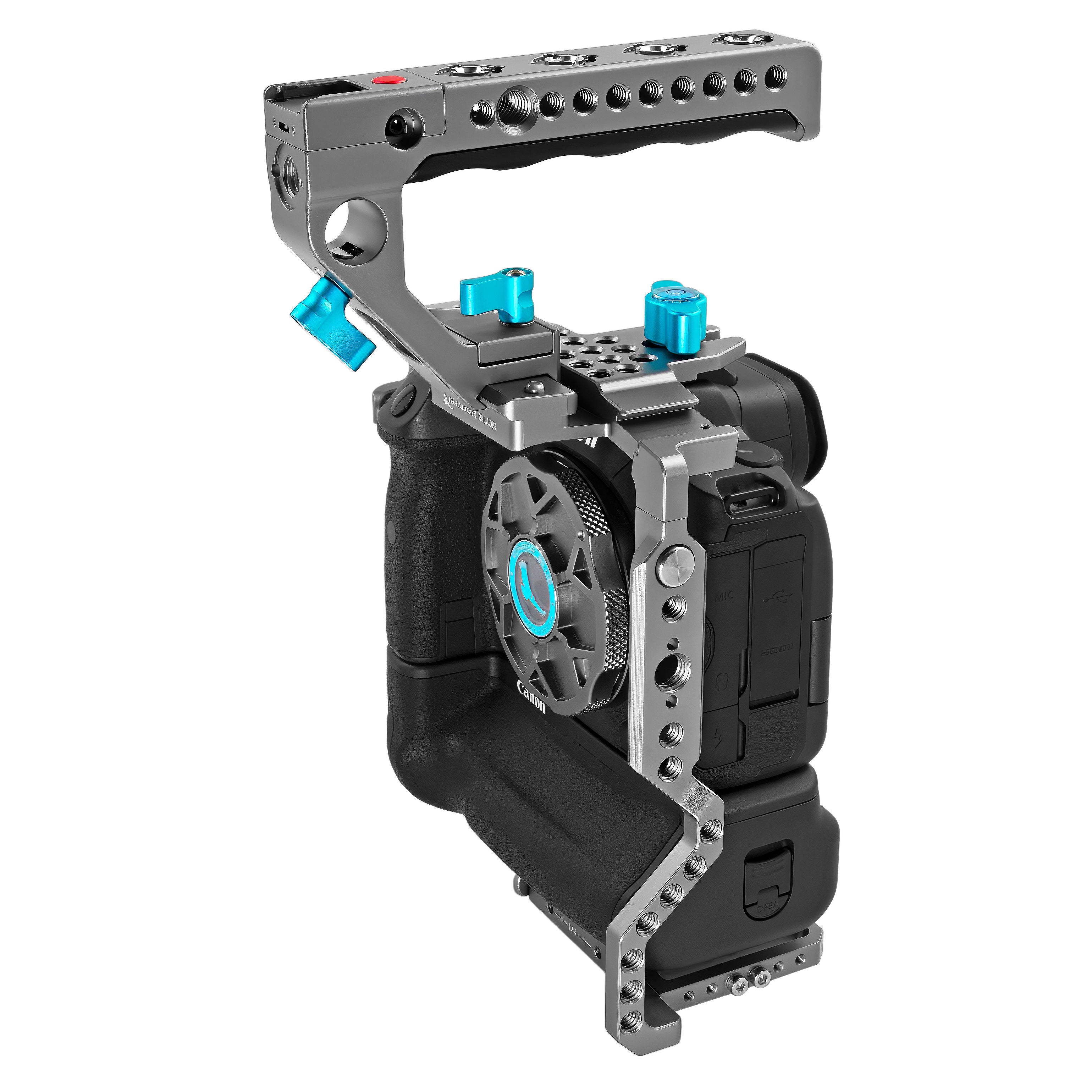 Kondor Blue Canon Arca R5/R6/R Battery Grip Cage with Top Handle (Space Gray)