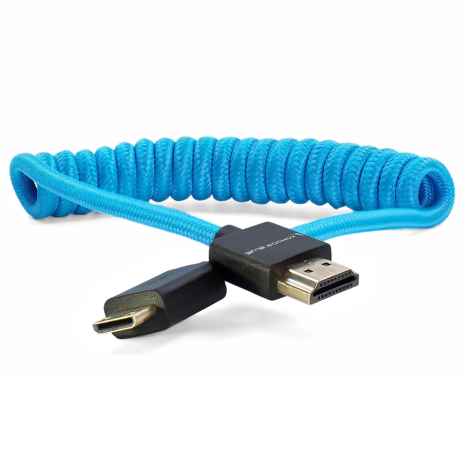Kondor Blue Coiled Mini HDMI to Full HDMI (12-24&quot;)