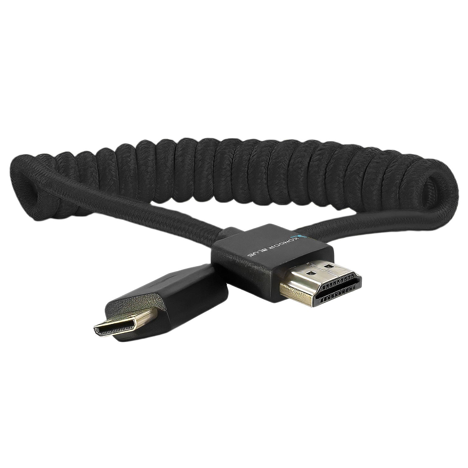 Kondor Blue Coiled Mini HDMI to Full HDMI (12-24&quot;) - Black