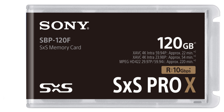 Sony - Professional SxS Pro-X Memory Card 120Gb - Successor of SBP-120F
