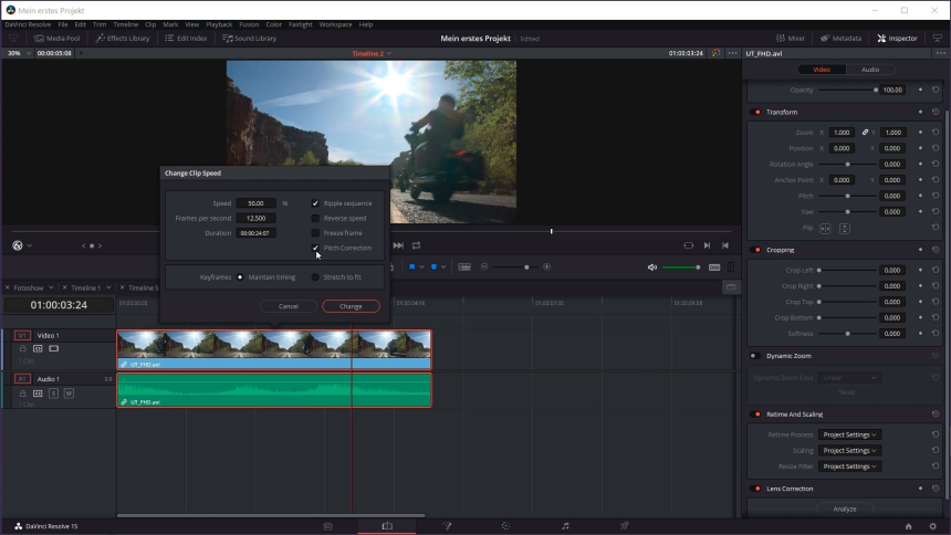 Videoschnitt mit DaVinci Resolve