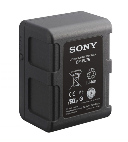 Sony - 75Wh V-Mount Olivine Battery, Quick charging function (Full charged within 70min) with BP-L90
