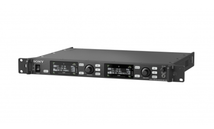 Sony - DWX Series Rackmount Receiver, 2-channel, wideband 244MHz, Dante AoIP, 470.025 MHz to 714.000