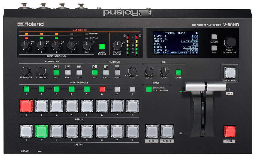 ROLAND 6 CH. HD VIDEO SWITCHER W. SDI, HDMI I/O + SMART TALLY, GPI, RS-232 &amp;amp; IP CONTROL