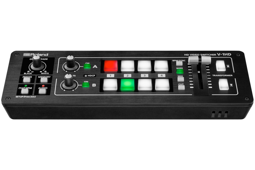 ROLAND V-1HD+ 4 CH. HD VIDEO SWITCHER, 720P/1080I/1080P FORMATS, W. SCALER &amp;amp; 2 MIC PRE-AMPS