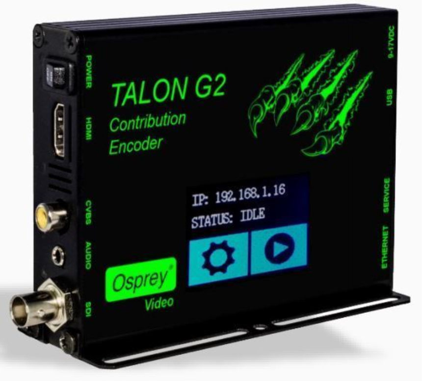 Osprey Talon G2 Encoder, SDI, HDMI, Composite, Audio Input, Touch Display - Hardware Encoder