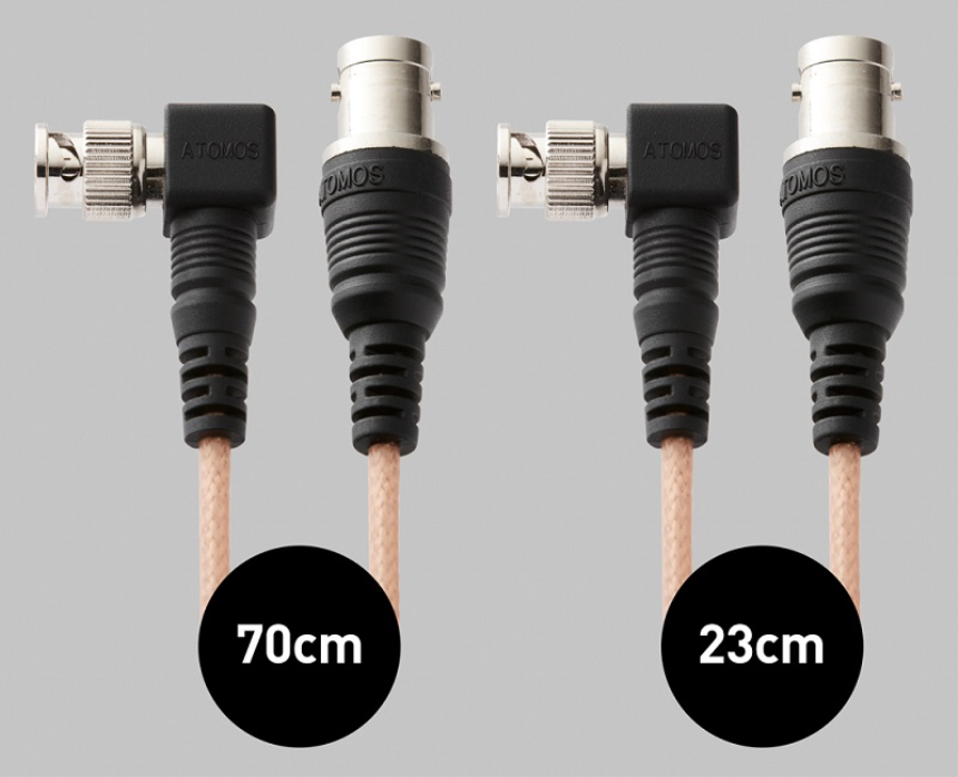 ATOMOS 2 x Samurai Right-Angle SDI Cables (23cm,70cm)