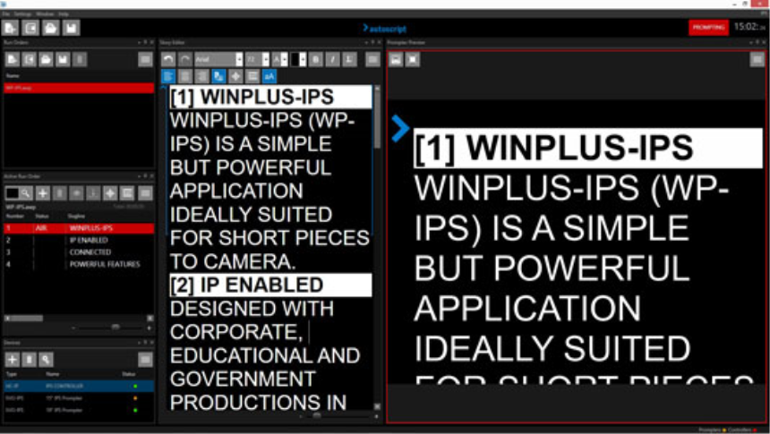 Autoscript WP-IP - Studio prompting software application