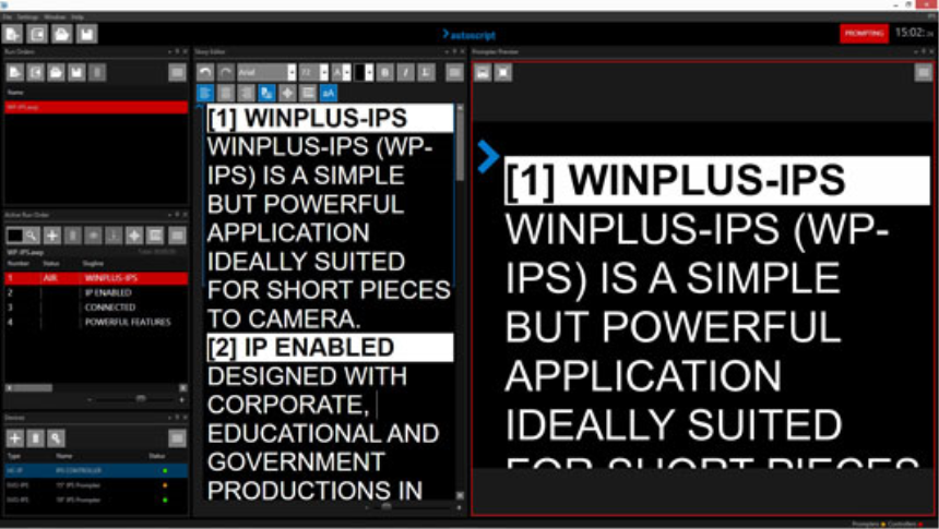 Autoscript WP-IP WinPlus-IP studio prompting software application