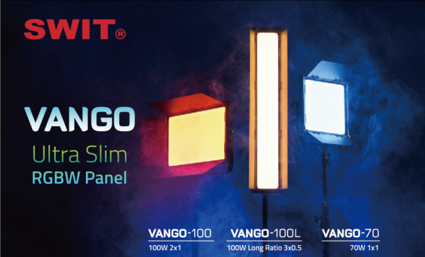 SWIT VANGO-100L | 8:1 RGBW Panel Light, 2.1cm ultra slim and 2kg weight, with Bag and Gooseneck Conn