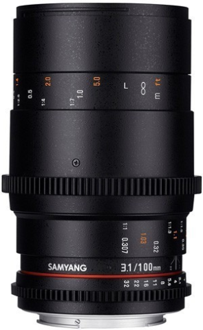 Samyang 100mm T3.1 VDSLR ED UMC MACRO (Canon) inklusive Zahnung f&amp;#252;r den Followfocus