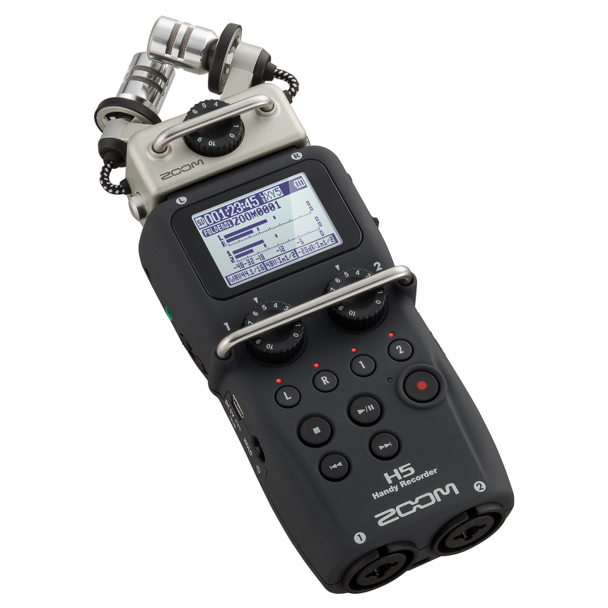 Zoom H5 HANDY AUDIO RECORDER - Interchangeable Mic/Input Modules, 4 Track Recording,