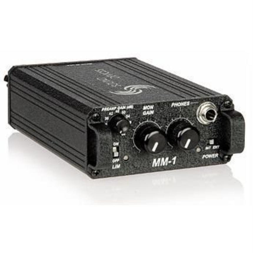 Sounddevices MM-1 Single channel, battery powered microphone preamplifier with headphone monitoring