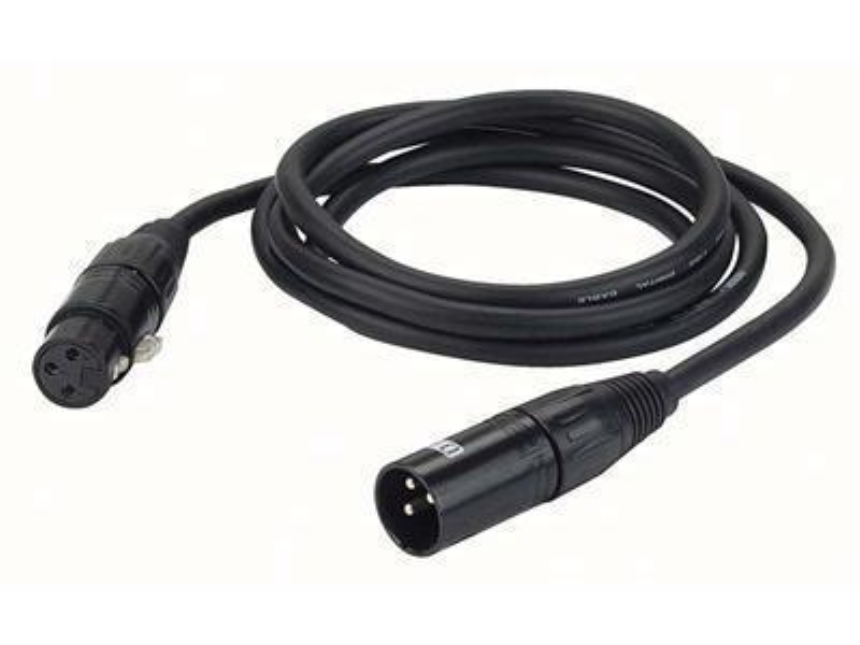 Audiokabel  symm. XLR-3m/f, 5m Gold-Kontakte