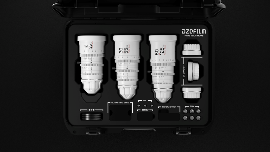 DZOFILM Pictor Zoom 3-Lens Kit (12-25/20-55/50-125 T2.8) White