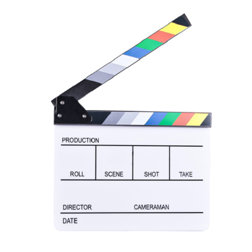 E-IMAGE ECB-04 CLAPPERBOARD/ Acrylic Filmklappe 23.5 x 28 cm(white+colorful)