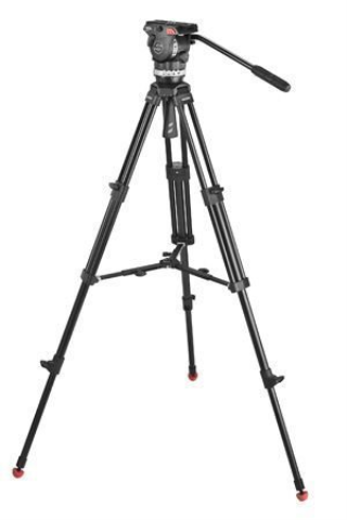 Sachtler System Ace M MS Ace M Fluidkopf + Stativ Ace 75/2 D mit Gummif&amp;#252;ssen mit herausdrehbaren Spi