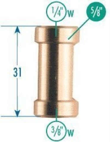 Manfrotto Adapter Spigot 1/4&amp;quot; 3/8&amp;quot;