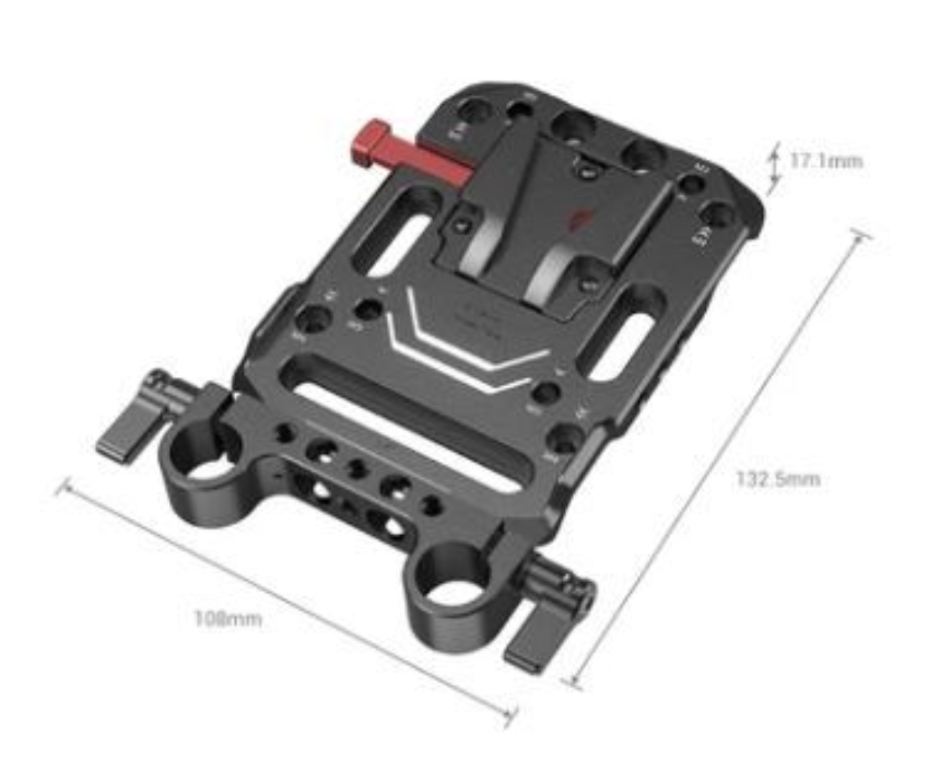 SmallRig V Mount Battery Mount Plate with Dual 15mm Rod Clamp 3016