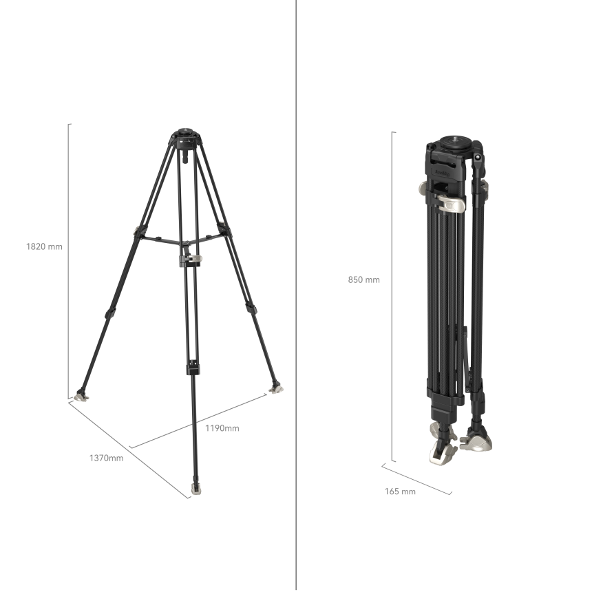 SmallRig FreeBlazer Heavy-Duty Carbon Fiber Tripod 4167