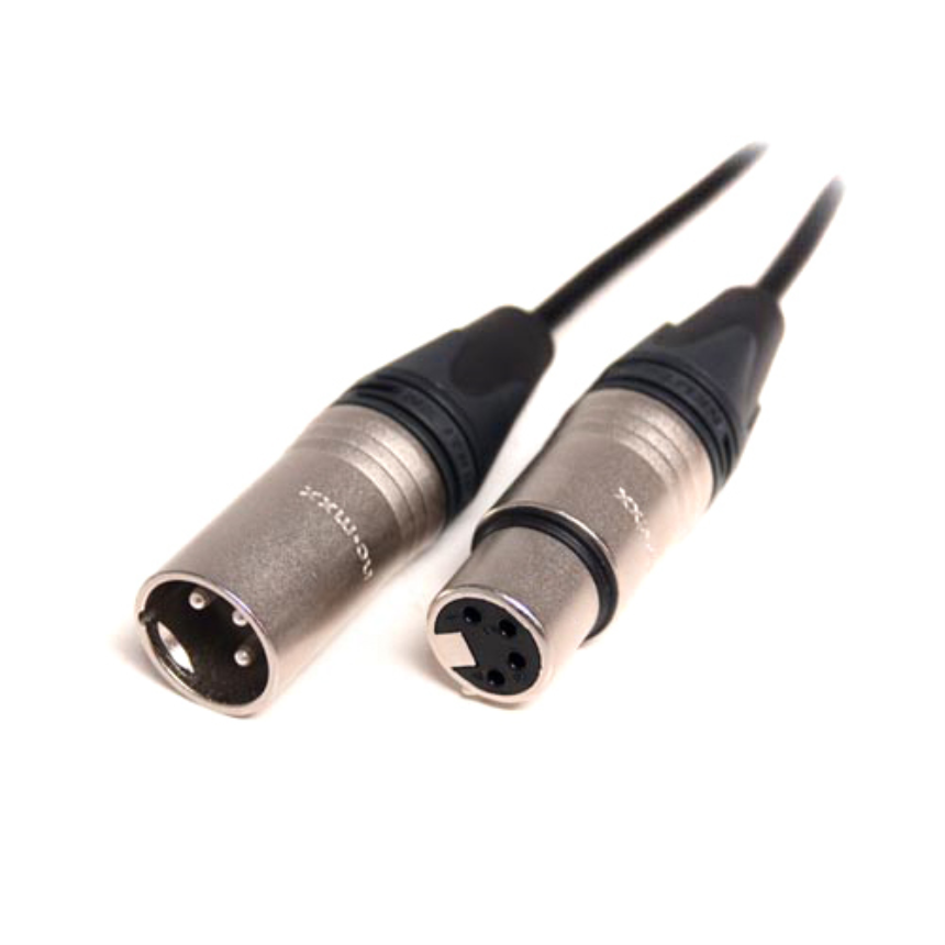 Hawk-Woods LD-3C - XLR 3-pin (male) - 2m length - XLR 4-pin (female) 24V TV Logic LVM-245W