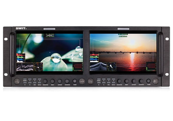 SWIT M-1093F | 2x9&amp;quot; Rackmount IPS LCD Panel, Waveform
