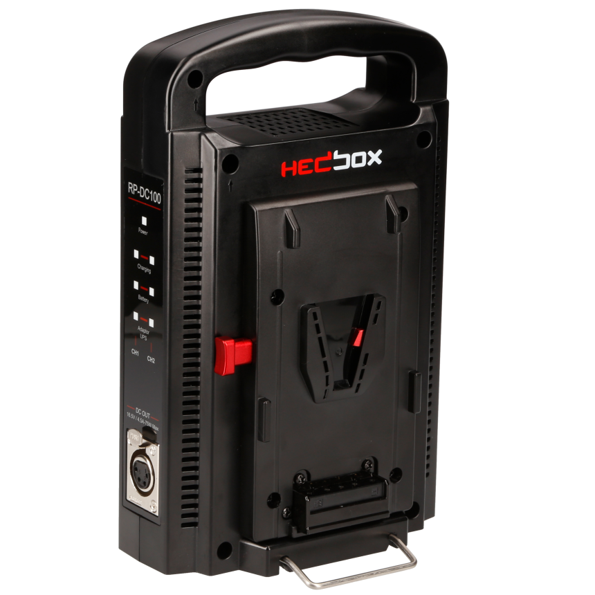 Hedbox RP-DC100V - Simultanius Dual Charger for V-lock Battery- Advanced Optimal Battery Charging- 1
