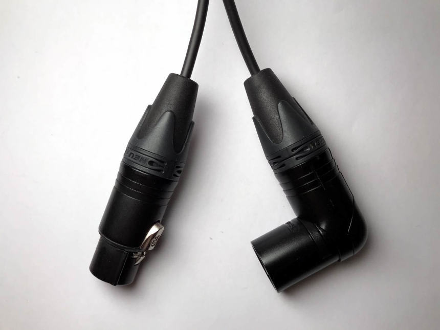 D&amp;#252;nnes Mono-Mikrofon-Kabel 35cm mit Winkelstecker. F&amp;#220;R WINKELPOSITIONIERNG AUFSCHRAUBEN UND DREHEN.