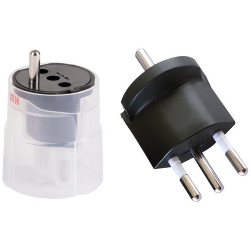 Fixadapter MH 3L 10A 230VAC Schuko/T12 CEE7/7-CH T12, schwarz