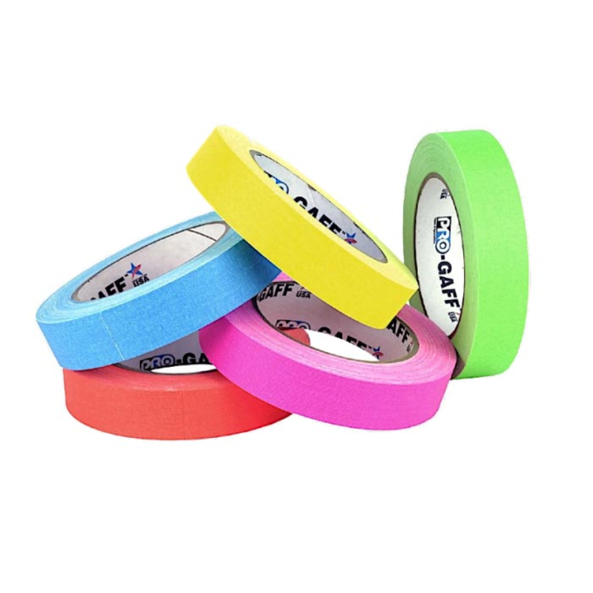 Gaffertape Rolle 25mm x 45.7m fluor. gelb