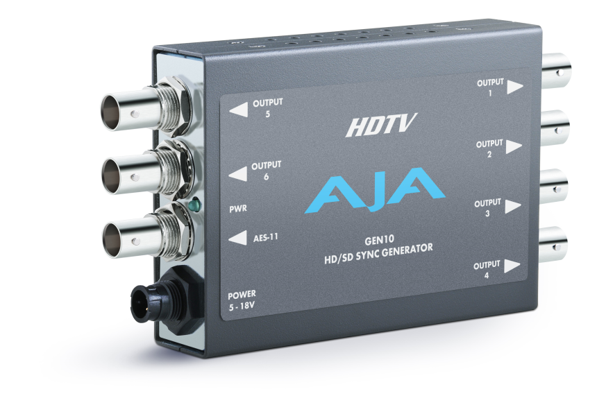 AJA GEN10-R0 - HD/SD Sync Generator, Simultaneous Blackburst &amp;amp; Tri-level, Outputs Assignable