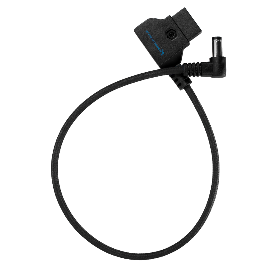 Kondor Blue 15&amp;quot; D-Tap to DC Right Angle Straight Cable (5.5 x 2.5mm) (Canon C70/Atomos) (Raven Black