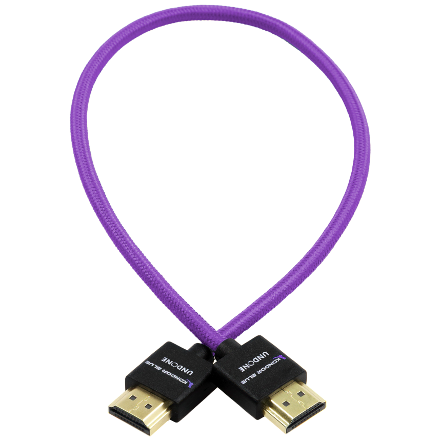 Kondor Blue Gerald Undone MK2 Full HDMI Straight Braided Cable (Purple)(18&amp;quot;)