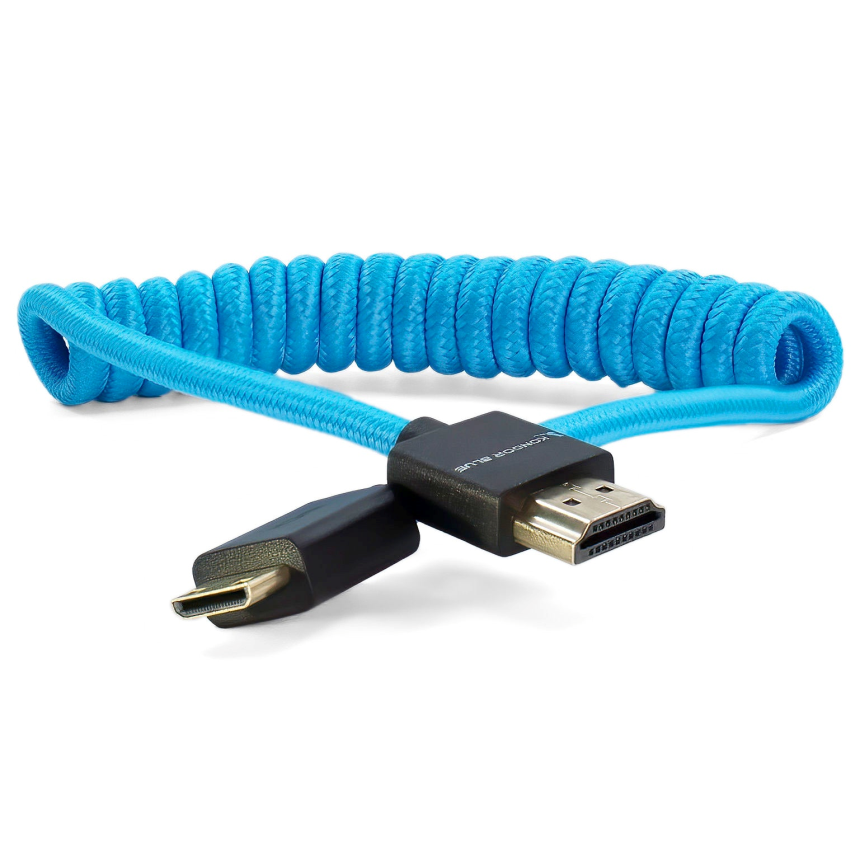 Kondor Blue Coiled Mini HDMI to Full HDMI (12-24&amp;quot;)