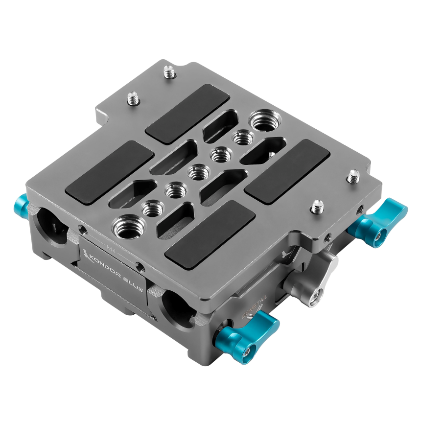 Kondor Blue LWS ARRI Bridge Plate For Cinema Cameras with Riser for ARRI Alexa Mini (Space Gray)