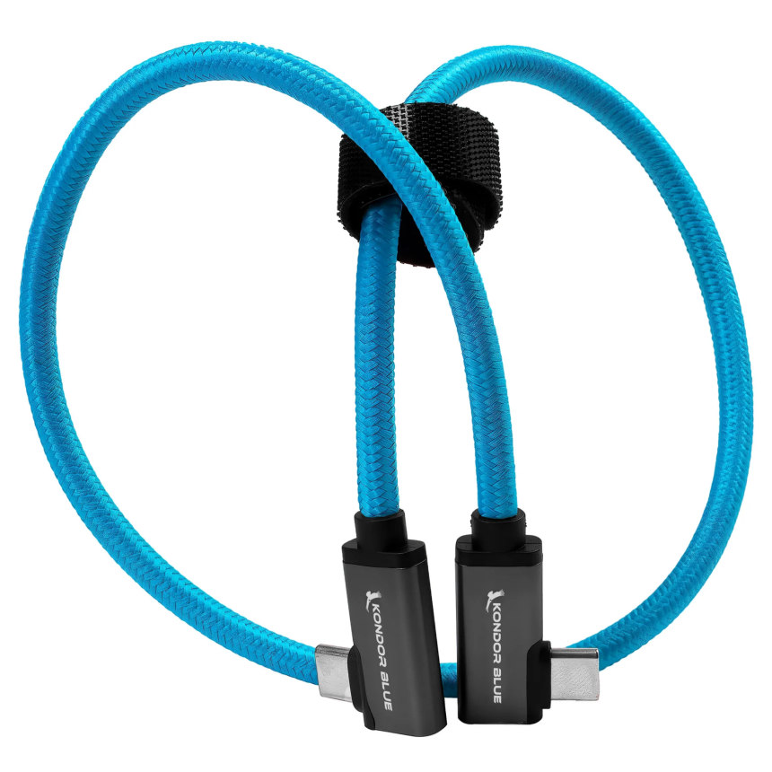 Kondor Blue USB C to USB C Cable for SSD Recording &amp;amp; Charging - 8K Data and Power Delivery (Dual Rig