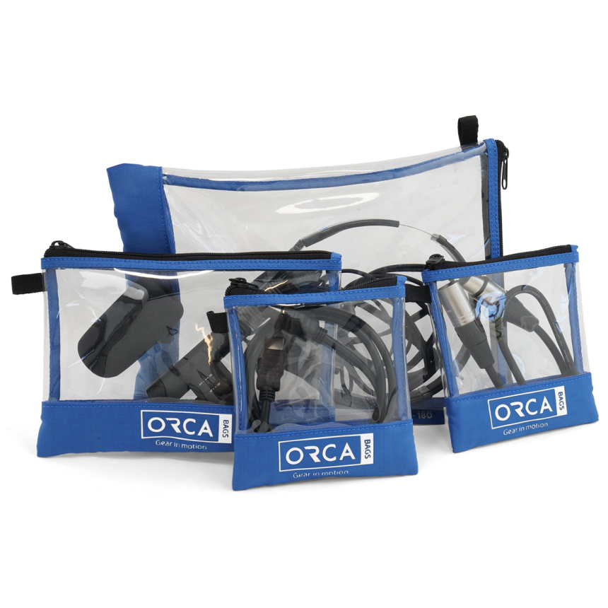 Orca transparent pouches set ( 4 pouches )