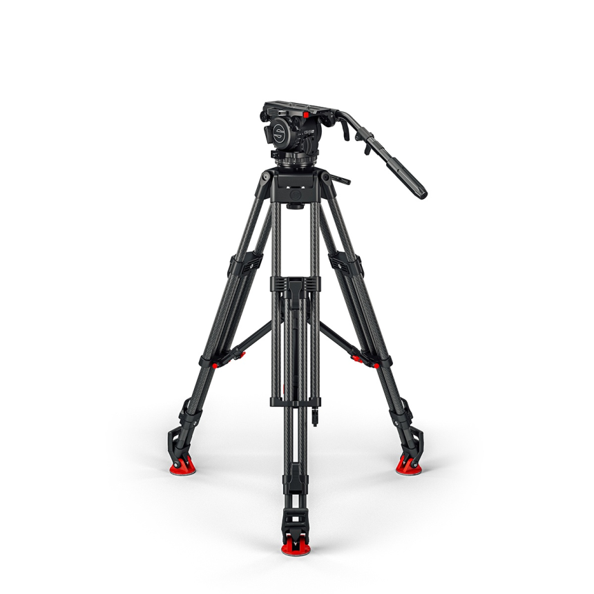 Sachtler System Cine 20 mit Fluidkopf, ENG 2 CF Schwerlaststativ  Kohlefaser, Mittelspinne und Tasch