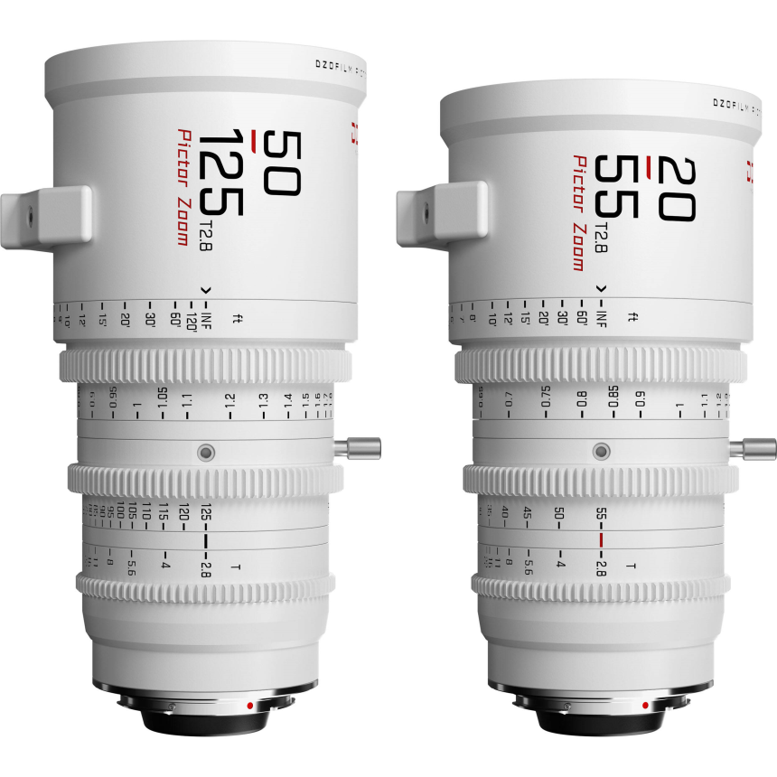 DZOFILM Pictor Zoom 2-Lens Kit (50-125/20-55 T2.8) White