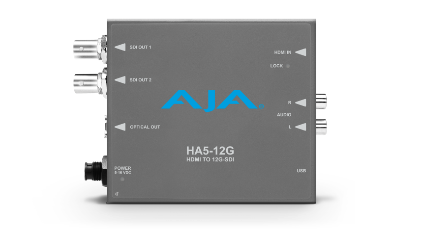AJA HA5-12G-R0 - HDMI 2.0 to 12G-SDI Conversion