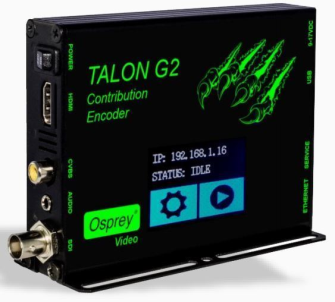 Osprey Talon G2 Encoder, SDI, HDMI, Composite, Audio Input, Touch Display - Hardware Encoder