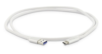 LMP USB-A (m) zu USB-C (m) Kabel, 10G/3A, 56k Widerstand, Aluminium, 1 m, silber