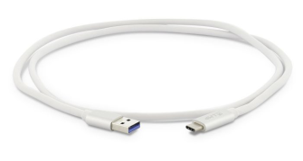 LMP USB-A (m) zu USB-C (m) Kabel, 10G/3A, 56k Widerstand, Aluminium, silber, 1 m