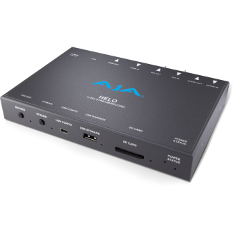 AJA HELO-R0 H.264 HD/SD Recorder and Streaming Appliance with 3G-SDI and HDMI Inputs/ Outputs. Recor