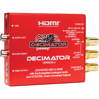 Decimator DECIMATOR 2: 3G/HD/SD-SDI to HDMI with De-Embedded Analogue Audio