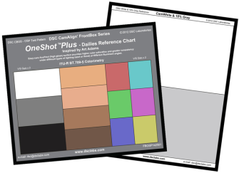 DSC Labs FBOSP FrontBoxOneShot Plus  6 Colors, 4 SkinTones, White, Black and 18% gray patches, CamWh