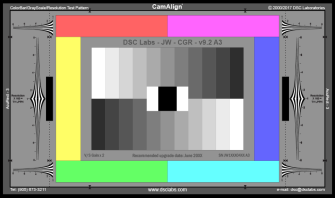 DSC Labs SW-CGR ColorBar/GrayScale with Res. Standard21.3x13&quot; (54cmx33cm)