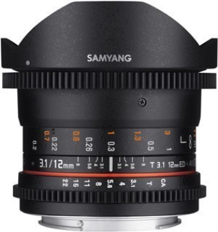 Samyang 12mm T3.1 Canon VDSLR II Video DSLR II / Formatabdeckung: Full Frame